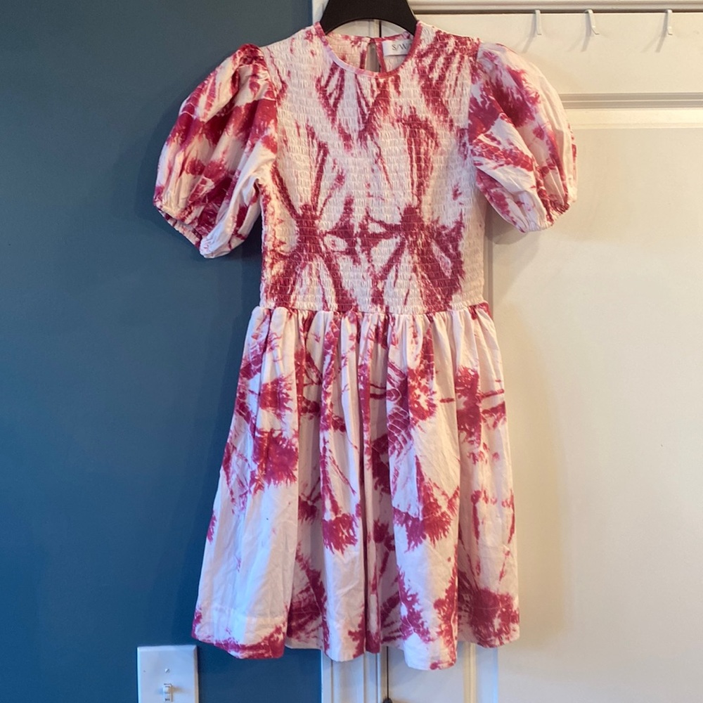 SWF Tie Dye Smocked Mini Dress